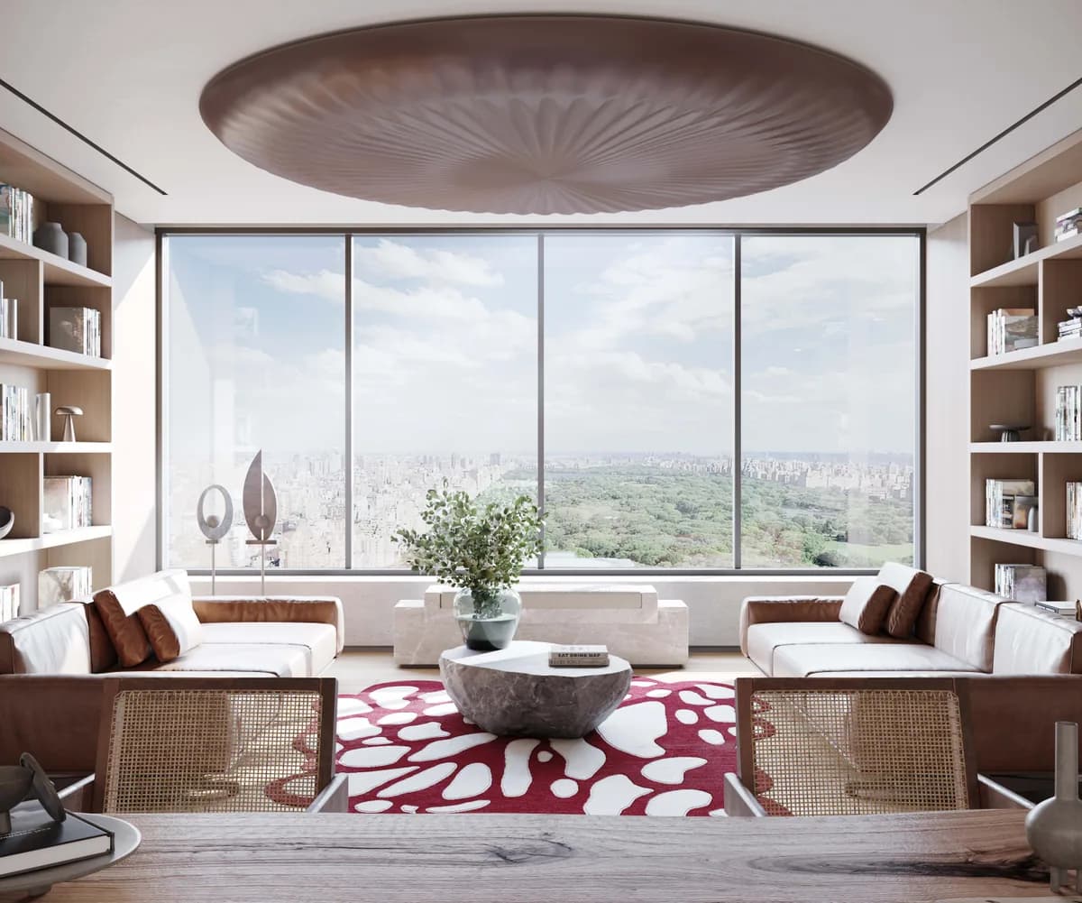 Biomorph red modern rug di Natalia Enze, un’altra vista