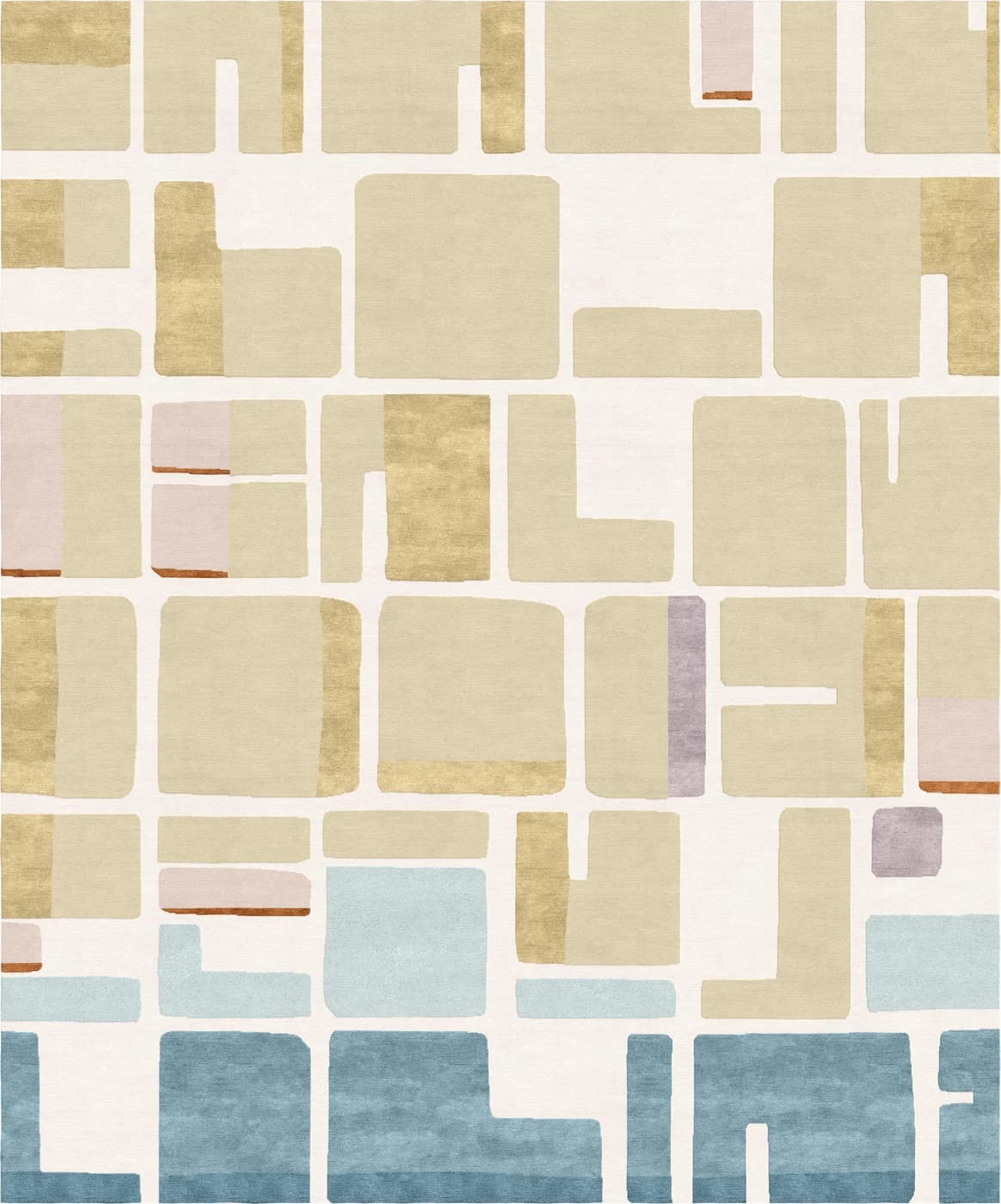 Confluence Beige Modern Rug by Natalia Enze