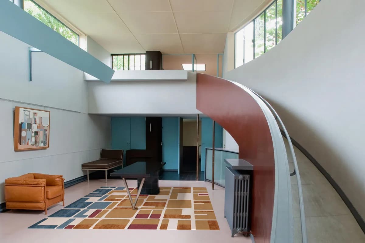 Confluence Bordo Modern Rug di Natalia Enze, un’altra vista
