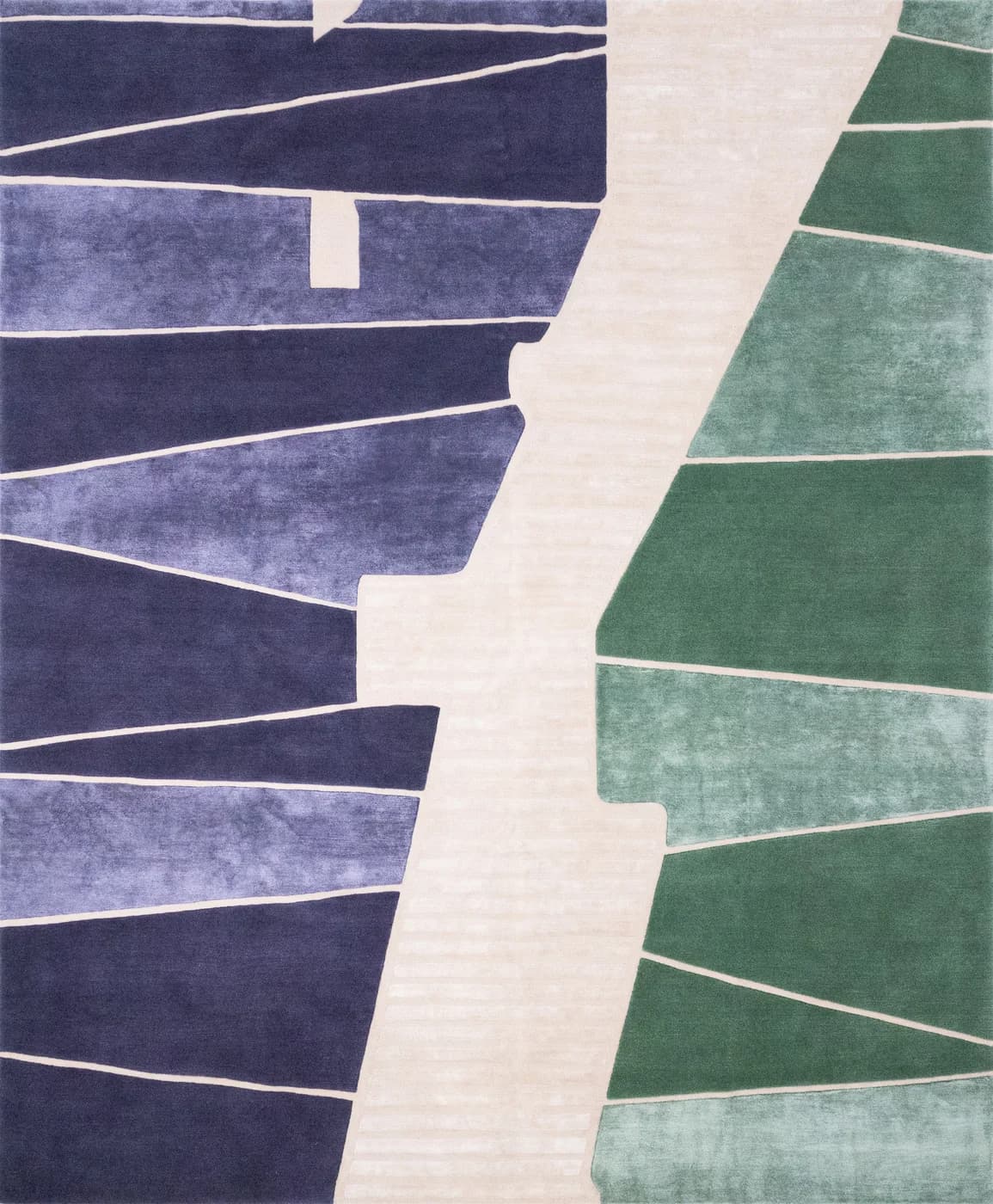 Duet blue green modern rug di Natalia Enze
