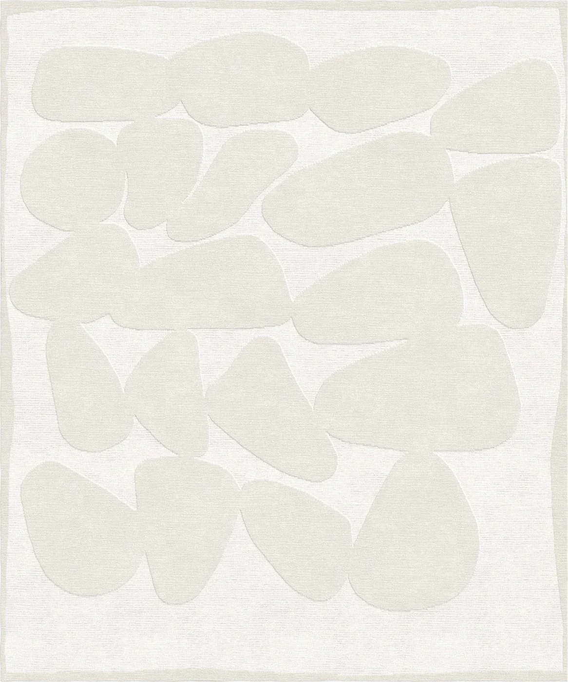 Field white modern rug by Natalia Enze