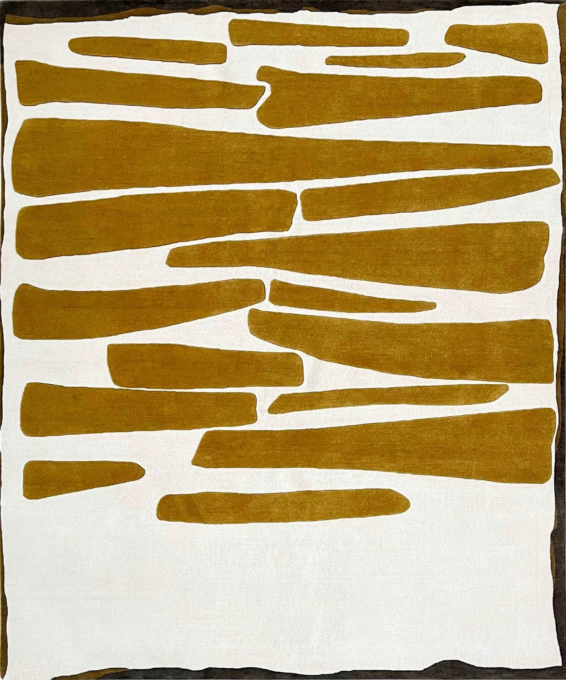 Flow gold modern rug by Natalia Enze