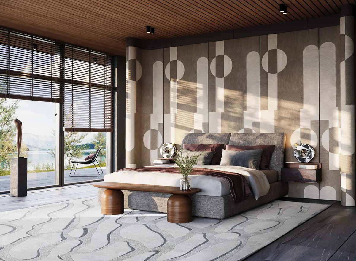 Flow White grey modern rug di Natalia Enze, un’altra vista