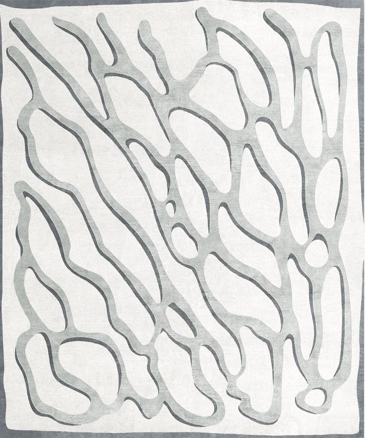 Flow White grey modern rug di Natalia Enze