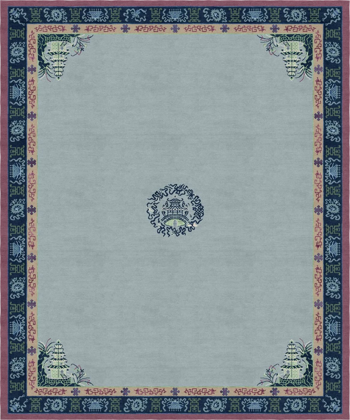 Four Seasons I Oriental Rug di Natalia Enze