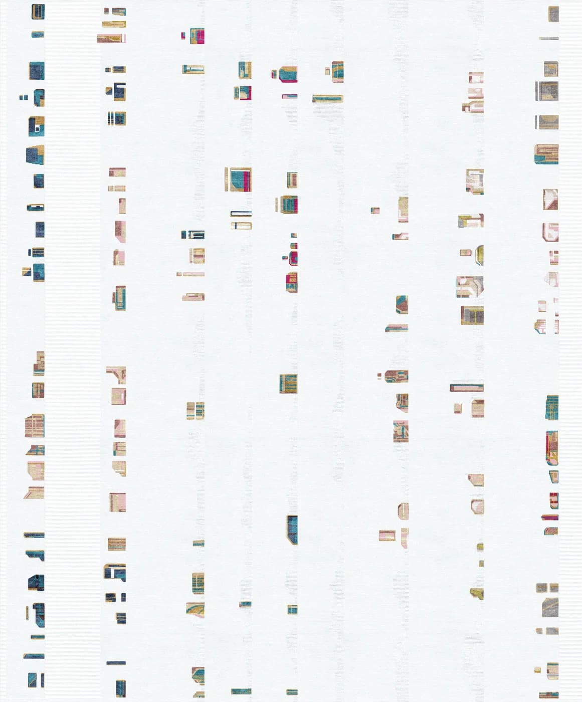 Fragment Blanc White Modern Rug by Natalia Enze