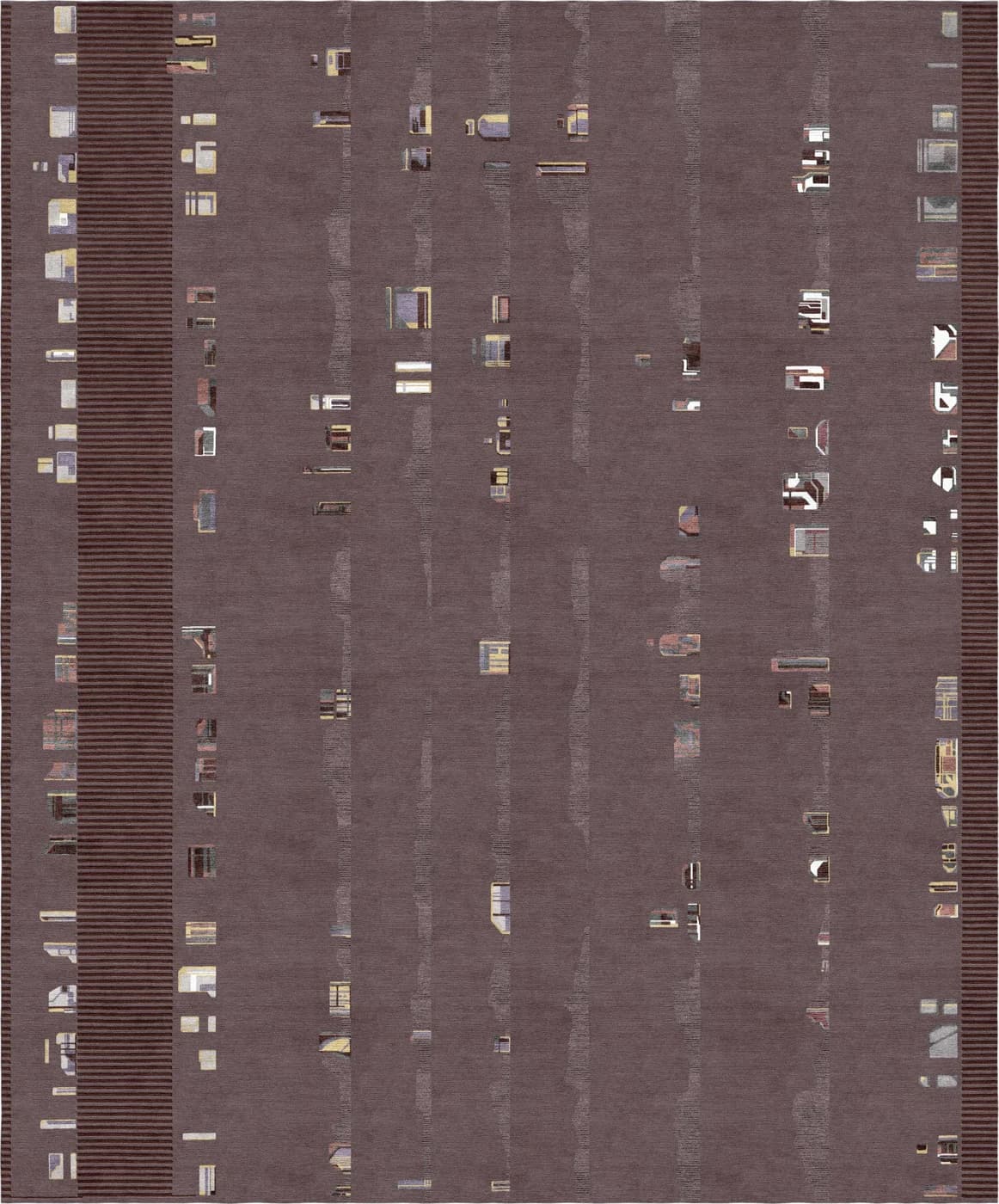 Fragment Fondant au Chocolat modern rug by Natalia Enze
