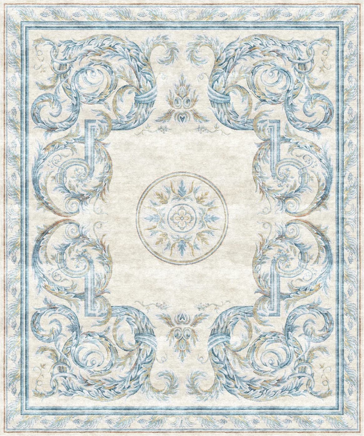 Heritage Blue Neoclassic Rug di Natalia Enze