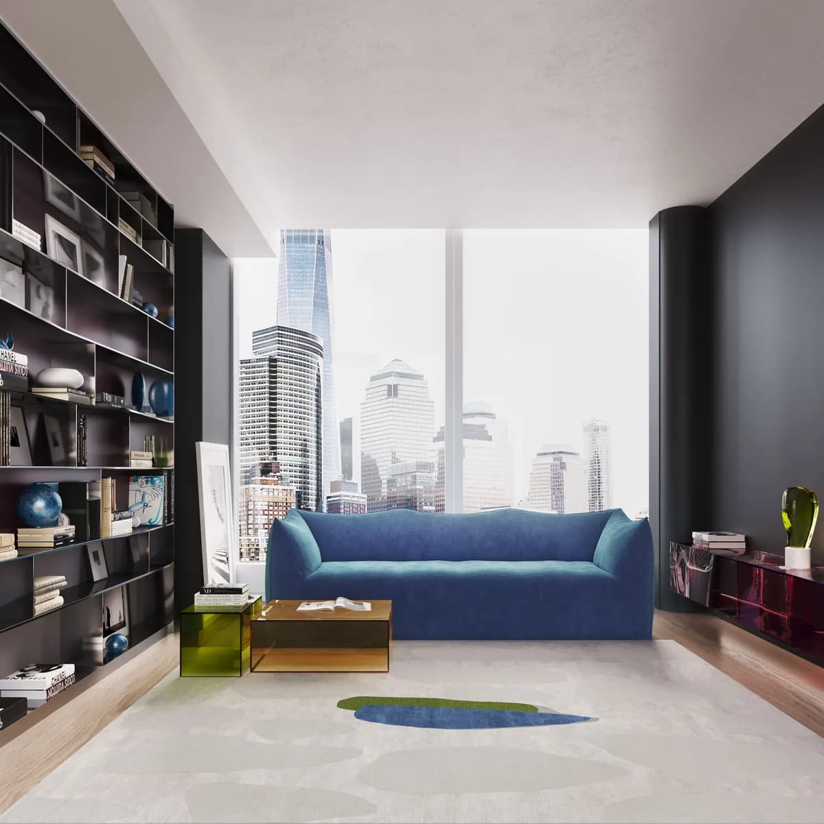 Interplay white modern rug di Natalia Enze, un’altra vista