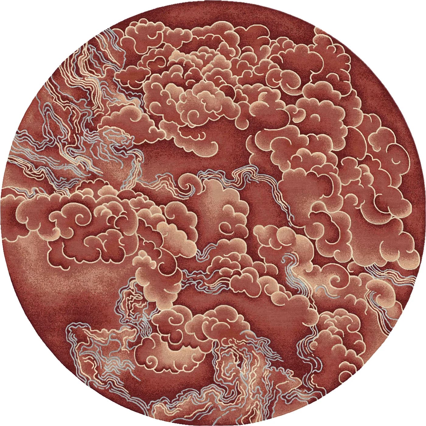 Jade Cloude Red Oriental Rug di Natalia Enze