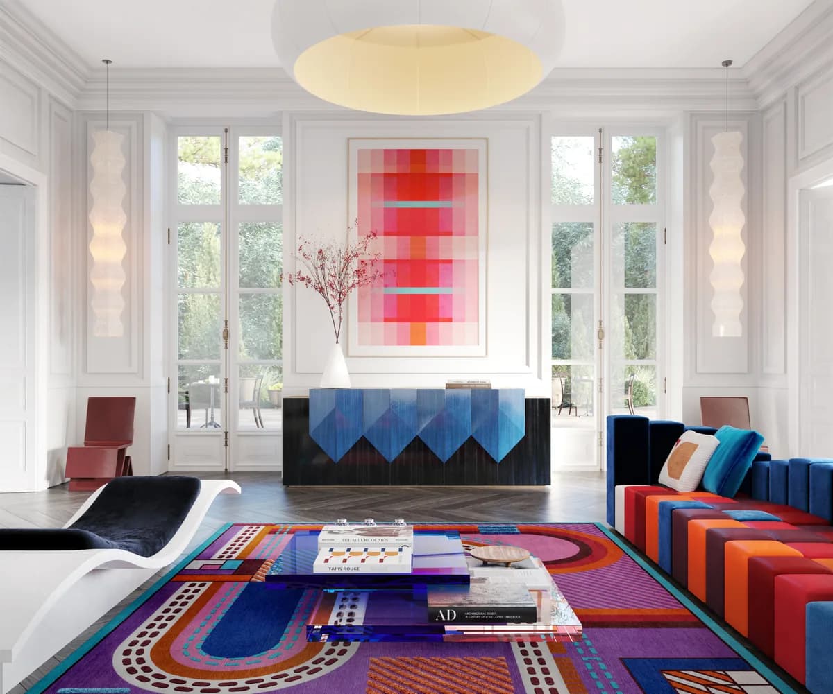 MATRIX III.I modern rug di Natalia Enze, un’altra vista