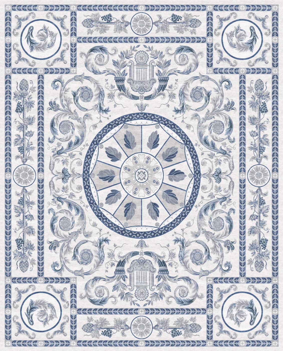 Noblesse Blue Classic Rug di Natalia Enze