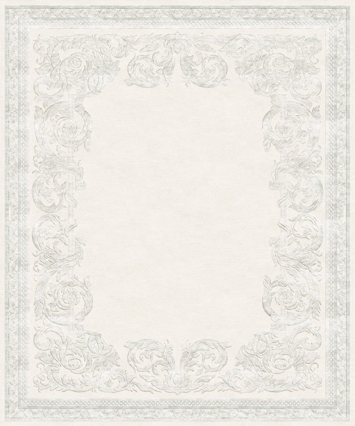 Patina White Neoclassic Rug by Natalia Enze