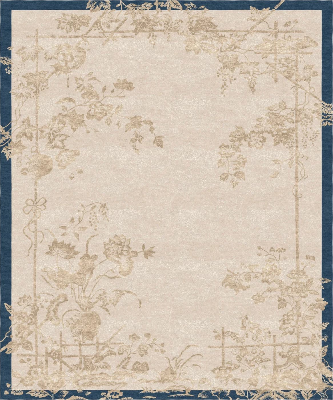 Silen Garden Beige Oriental Rug di Natalia Enze