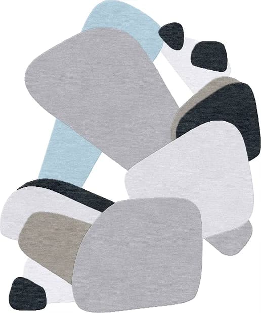 Structure II Grey Modern Rug by Natalia Enze