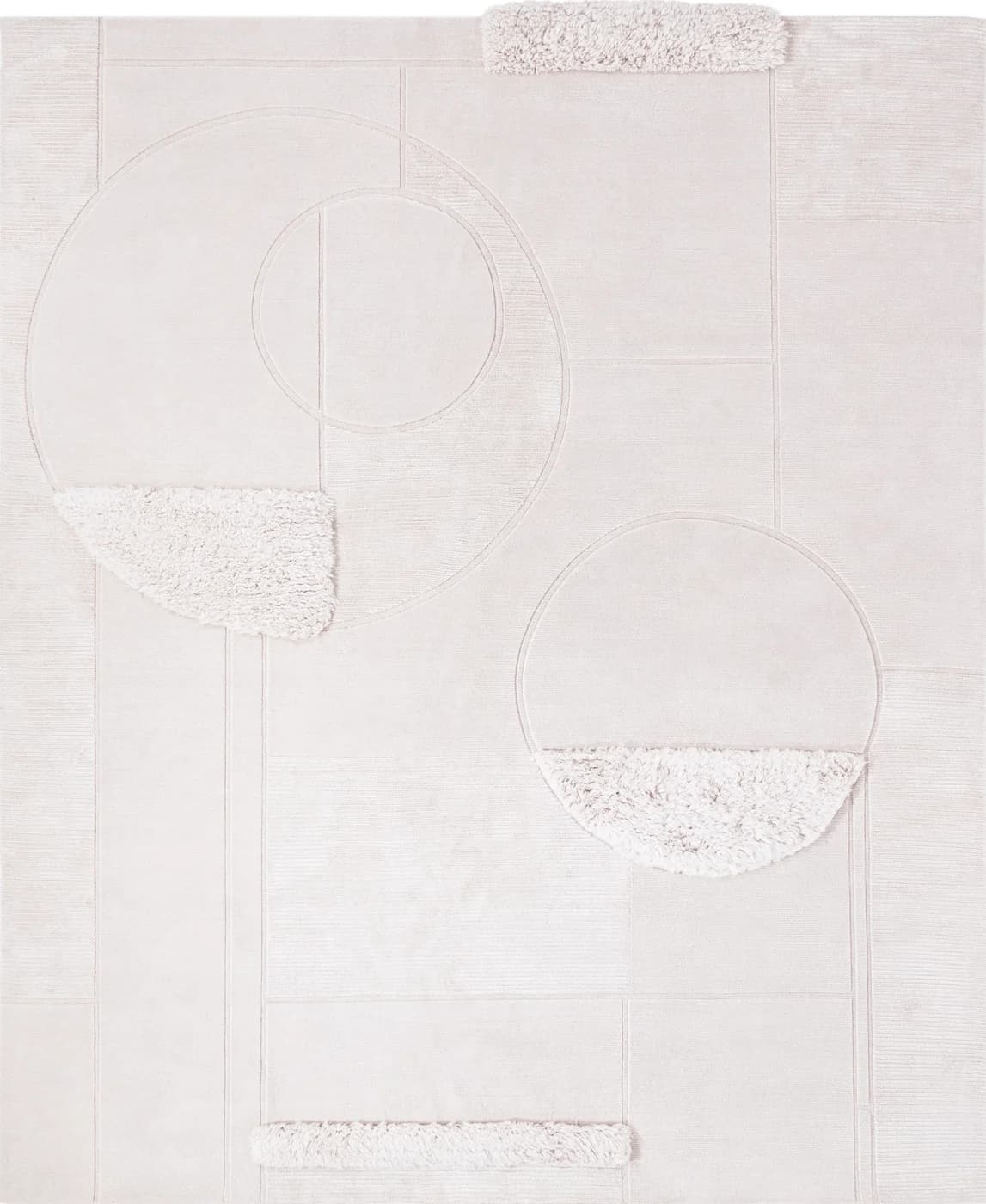 Structure VII white modern rug di Natalia Enze