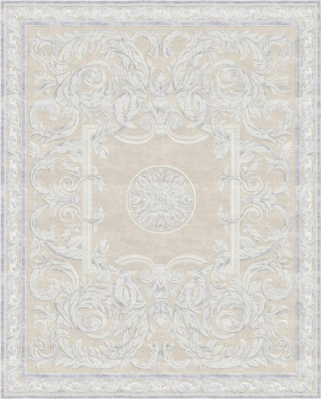Timeless Gray Neoclassic Rug di Natalia Enze