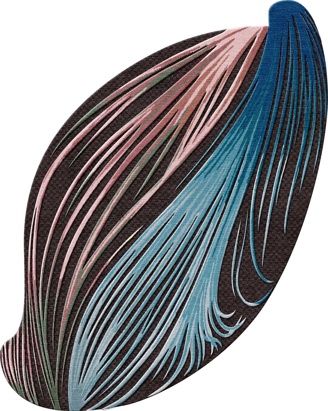 TRACE blue pink modern rug di Natalia Enze