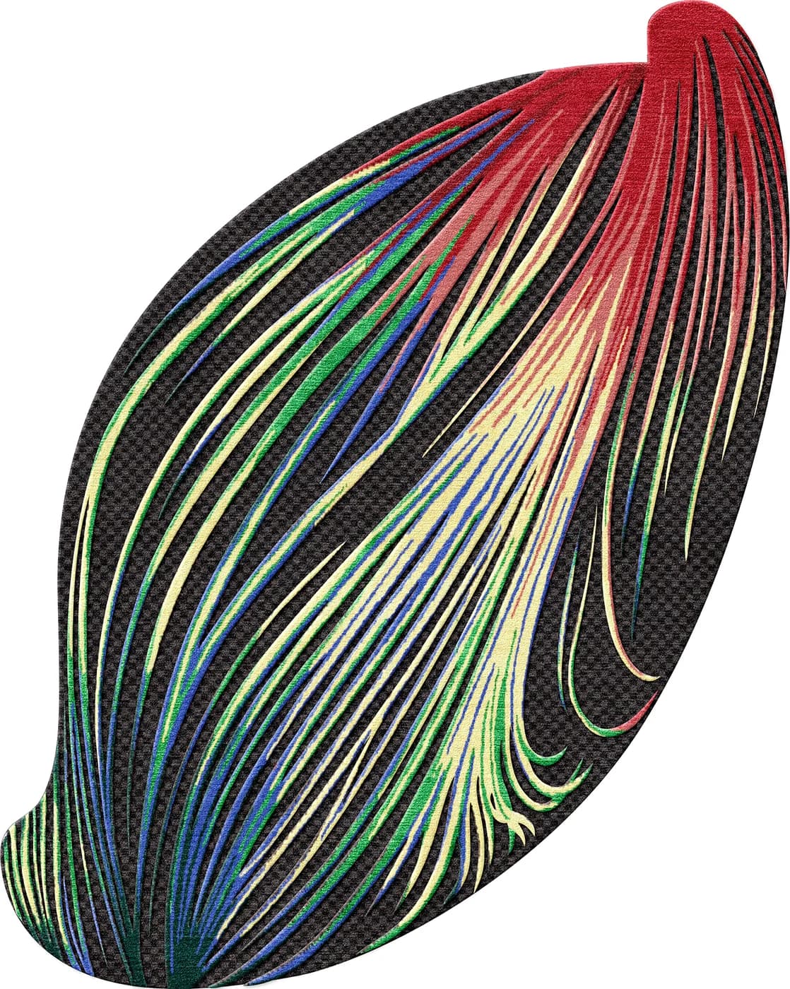 TRACE red green modern rug di Natalia Enze