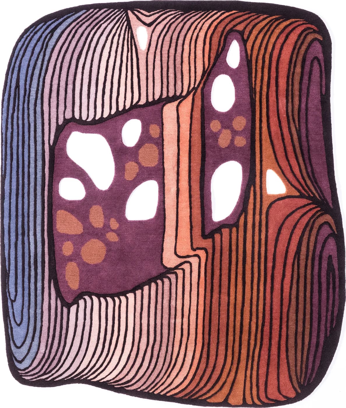 VEIL Purple Modern Rug di Natalia Enze